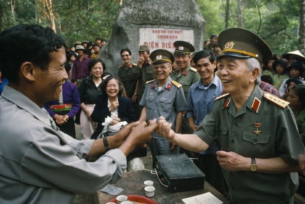 General Giap greets villagers
