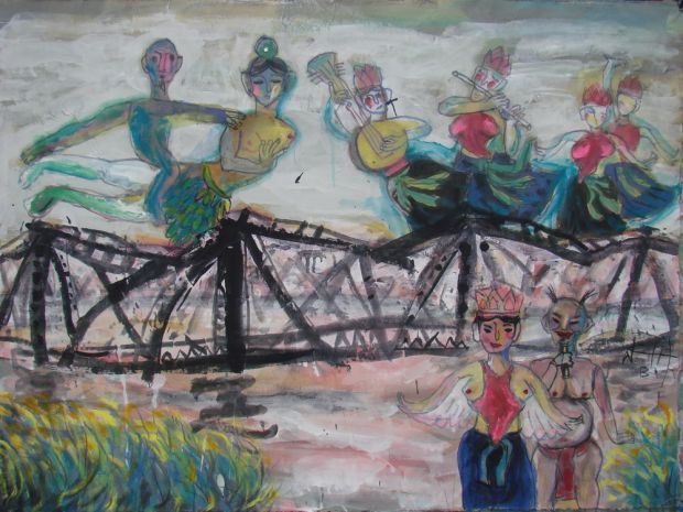 Fairies on Long Bien Bridge